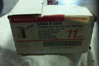 HONEYWELL TRADELINE COMBINATION FAN AND LIMIT CONTROL L4064 B 2210