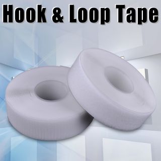 33ft Self Adhesive 2 Velcro Hook Loop Fastener Tape Strip Roll White