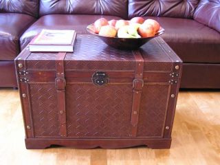 Georgetown Large Wood Storage Trunk Wooden Hope Chest
