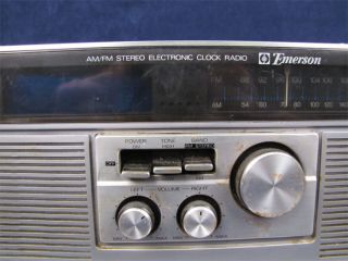 Vintage Emerson Table Top Am FM Alarm Clock Radio