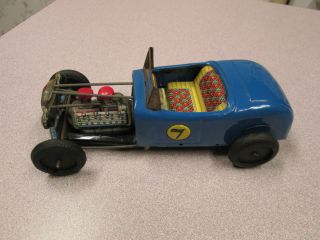 VINTAGE TIN TOY HOT ROD RACE CAR MADE IN JAPAN RAT ROD REALLY COOL