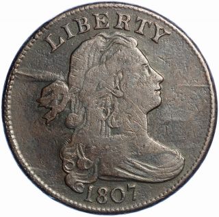 1807 Draped Bust Large Cent Comet Noyes Die State C s 271