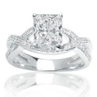 com Gorgeous Twisting Split Shank Diamond Engagement Ring with a 0.74