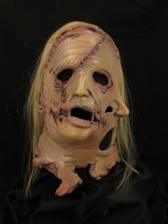 leatherface horror latex mask flesh sutures halloween costume