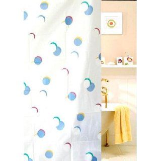 Circles Design Shower Curtain, 72 inch By 72 inch, Comes