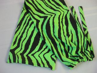 Take Reins Lycra Horse Tail Bag Neon Lime Green Zebra