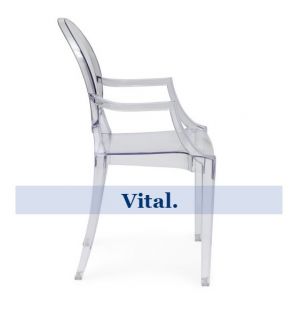 Vital Louis Ghost Dining Chairs Clear Transparent in Philippe