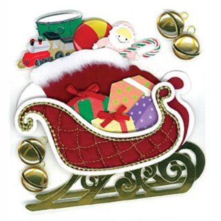 Santas Sled Jolees Boutique Dimensional Sticker 50 20027