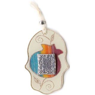 Glass Hamsa Wall Hanging with Home Blessing and Multi