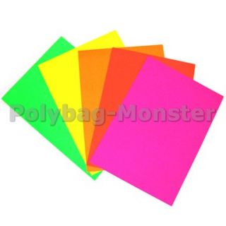 20pcs Hot Pink Fluorescent Paper A4 Size Label Sticker Printable Tags