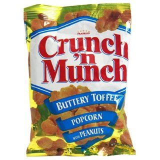 Crunch n Munch Butter Toffee Popcorn with Peanuts, 3 Ounce Bags (Pack