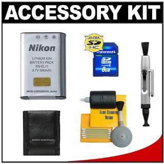 Nikon EN EL11 Li ion Rechargeable Battery Pack + 8GB SD