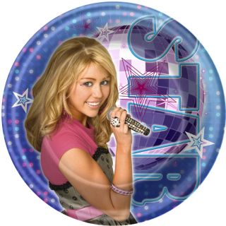 eight 8 hannah montana rock the stage paper dessert plates