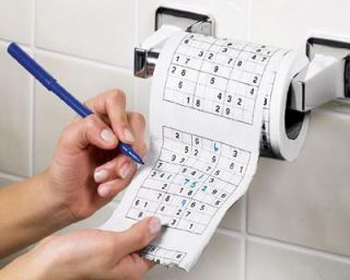 New Sudoku Puzzle Game Roll Toilet Loo Tissue Paper Gag