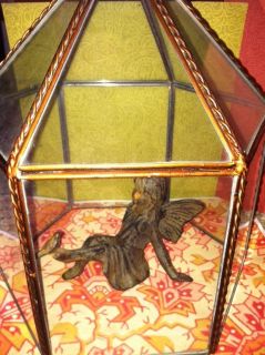 Vintage Twisted Copper and Glass Terrarium Fairy House