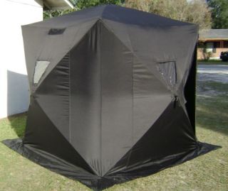 I10DIRECT Portable Black Hub Style Ice Fishing Shelter Shanty Tent 2 3