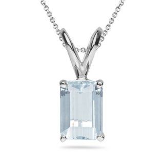 46 Cts Sky Blue Topaz Solitaire Pendant in 18K White Gold Jewelry
