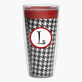 Hounds Tooth/Red Stripe 16 oz Insulated Beverage Tumbler w
