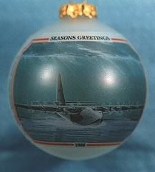 The Aviator Howard Hughes Spruce GOOSE Airplane Christmas Ball