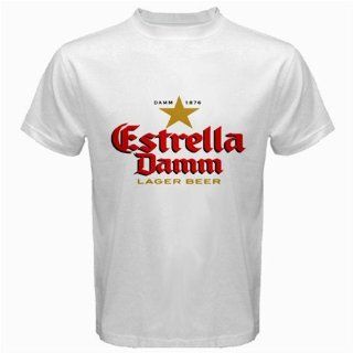 Estrella Damm Beer Logo New White T shirt Size M