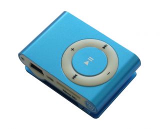 New Blue Mini Metal Clip  Player for 2GB 4GB 8GB 16GB Micro SD TF
