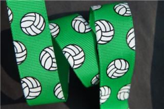 10yd Volleyball 7 8 Emerald Green Grosgrain Ribbon Craft