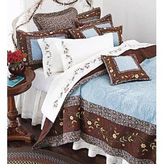 100% Cotton King Size Lindsay Quilt with Floral Embroidery