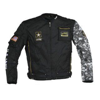 Power Trip U.S. Army Alpha Mens Textile Motorcycle Jacket Black/Grey