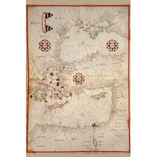 Portolan Map of Turkey, Mediterranean, Adriatic and the