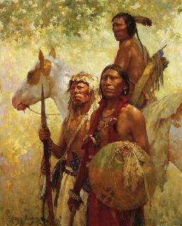 Howard Terpning Protectors of the Cheyenne People A P Canvas
