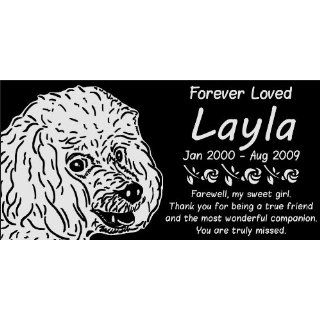 Personalized Toy Poodle Pet Memorial 12x6 Engraved Black