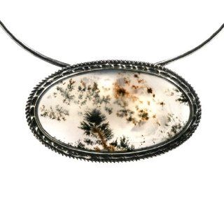 Moss Agate and Sterling Silver One of a Kind Colors of an