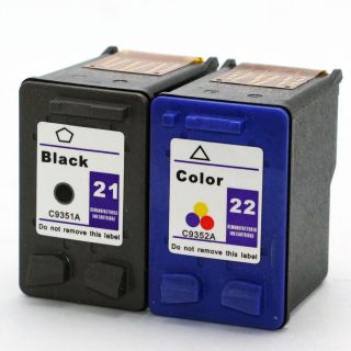 2pk HP 21 22 Ink for Deskjet D1341 D1360 D1455 D1520