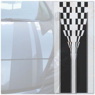 Racing Stripes (Checkered Flag Graphic )   Black (Matte)  