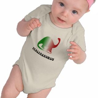 Italiasaurus Funny Italian Dinosaur Baby Shirt 
