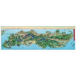  48 Sacred Places Map Jigsaw Puzzle (34 x 102 cm) Japan Toys & Games