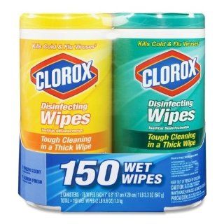 Clorox Company Disinfecting Wipes, 75 Wipes/Tub, 2 Tubs/Pk