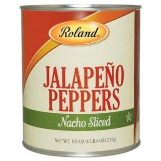 Roland Jalapeno Peppers, Nacho Sliced, 102 Ounce Container 