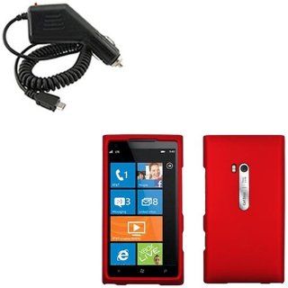 iFase Brand Nokia Lumia 900 Combo Rubber Red Protective
