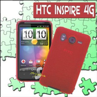 TPU Matte Skin Case for HTC Inspire 4g / Desire HD, Red