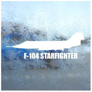 F 104 STARFIGHTER White Decal Military Soldier Car White