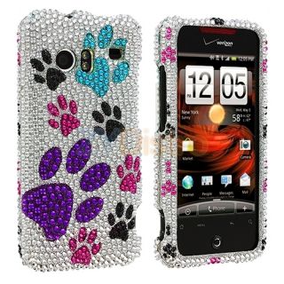 Dog Paw Cute Bling Case Cover for HTC Droid Incredible 6300