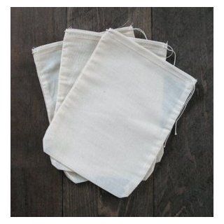  Cotton Muslin Bags 3x4 Inch Drawstring 100 Count Pack 