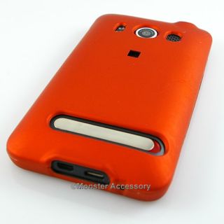 Orange Rubberized Hard Case Phone Cover for HTC EVO 4G