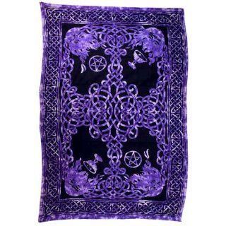 Purple and Black Celtic God Tapestry 72 by 108