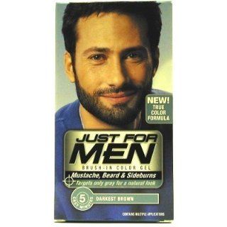 Just for Men Mustache Beard # 105 Darkest Brown Color Gel