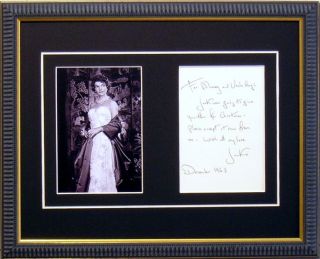 Jackie Jacqueline Kennedy Signed Note Reprint Framed