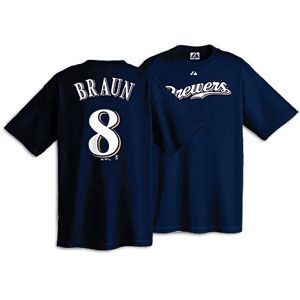 Majestic MLB Name and Number T Shirt   Mens   Ryan Braun   Brewers