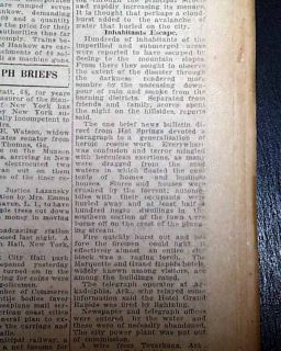 1923 Hot Springs AR Arkansas Flood Fire Old Newspaper