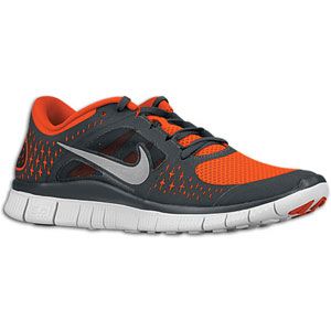 Nike Free Run + 3   Mens   Running   Shoes   Team Orange/Anthracite